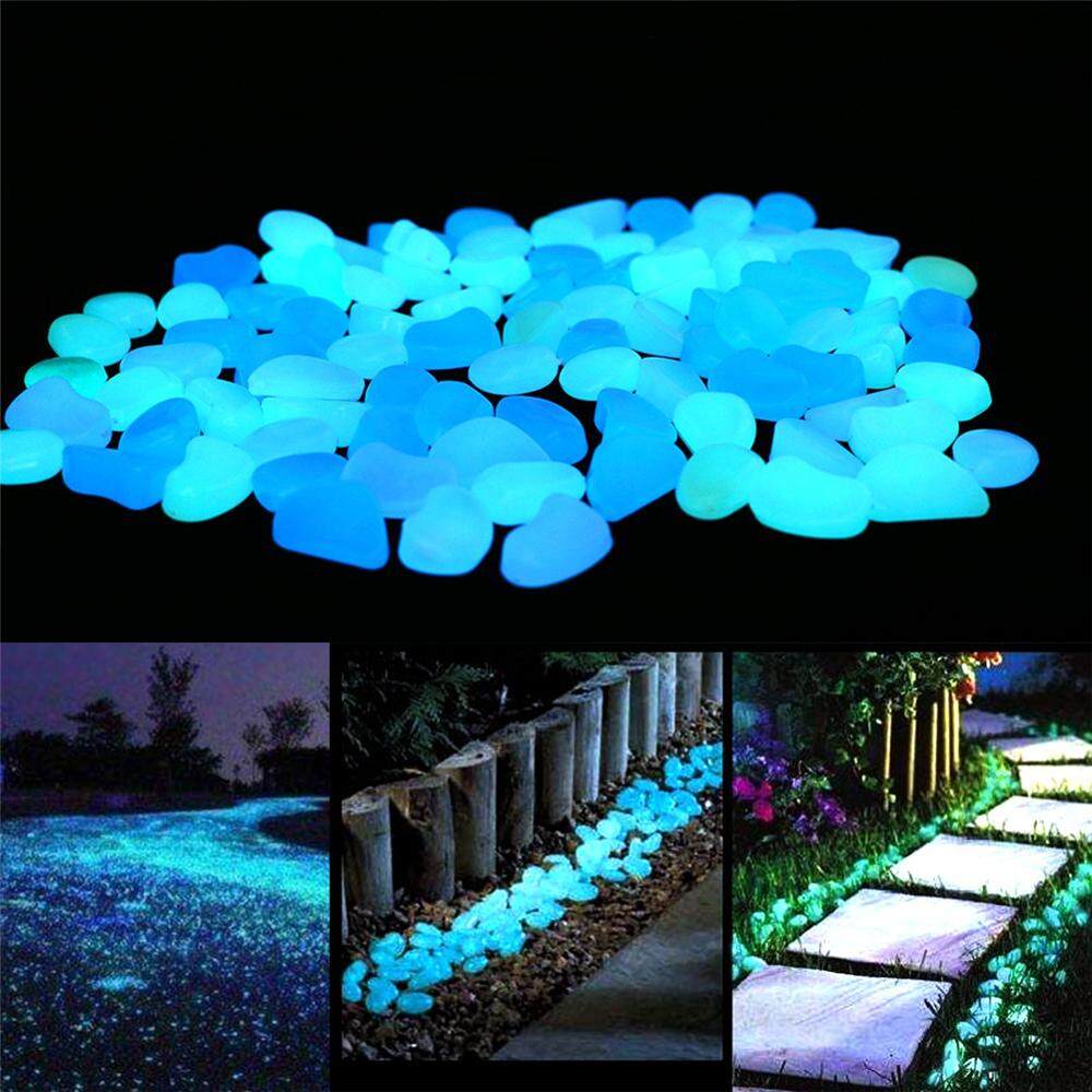 300pcs trang trí sân vườn đá dạ quang phát sáng trong bóng tối trang trí sỏi bể cá ngoài trời trang trí đá sỏi hồ cá kết hợp màu sắc