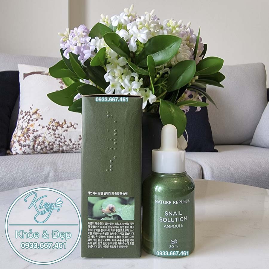 [HCM]Tinh Chất Nature Republic Snail Solution Ampoule