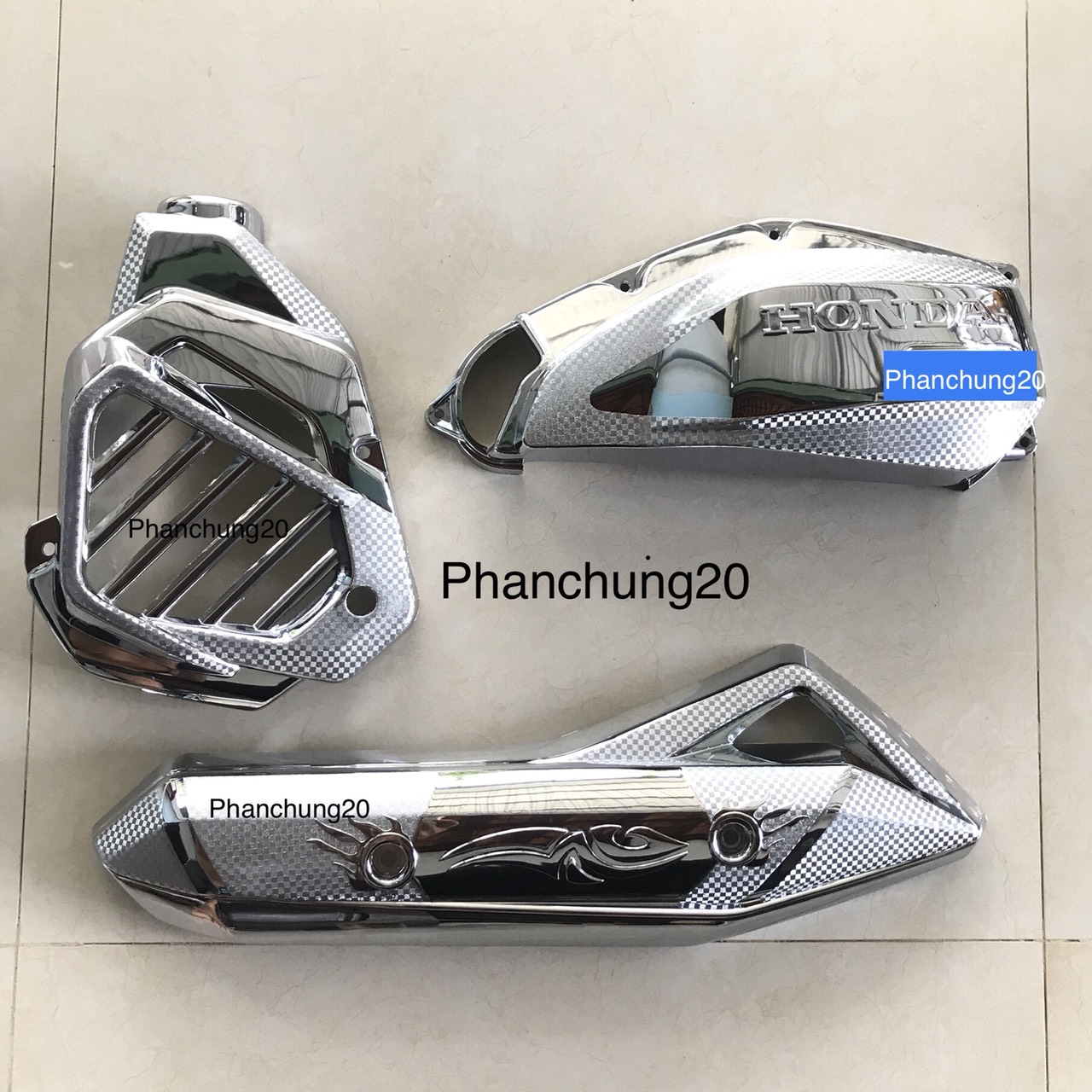 Combo ốp phụ kiện trang trí dùng cho đời xe ab 2013 2014 2015 crom