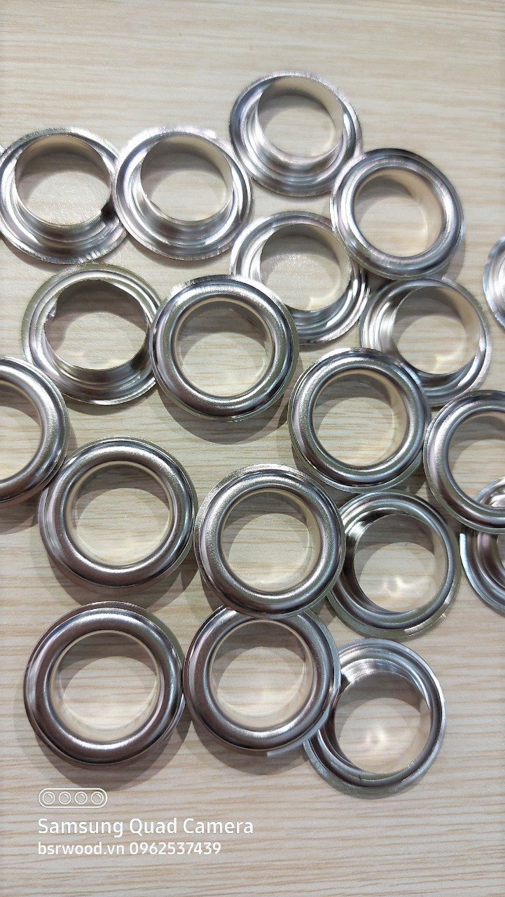 Khoen ore 18mm Khuy mắt cáo đóng bạt, bấm bạt, bấm túi giấy Bằng sắt Túi 100 cái + 100 long đền