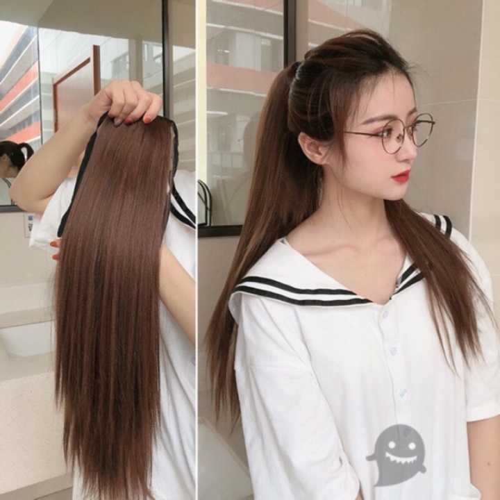 TÓC GIẢ CỘT THẲNG DÀI SIÊU XINH