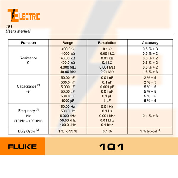 [HCM]FLUKE - 101 Đồng Hồ Đo Điện Đo Tụ Đo Tần Số Fluke 101