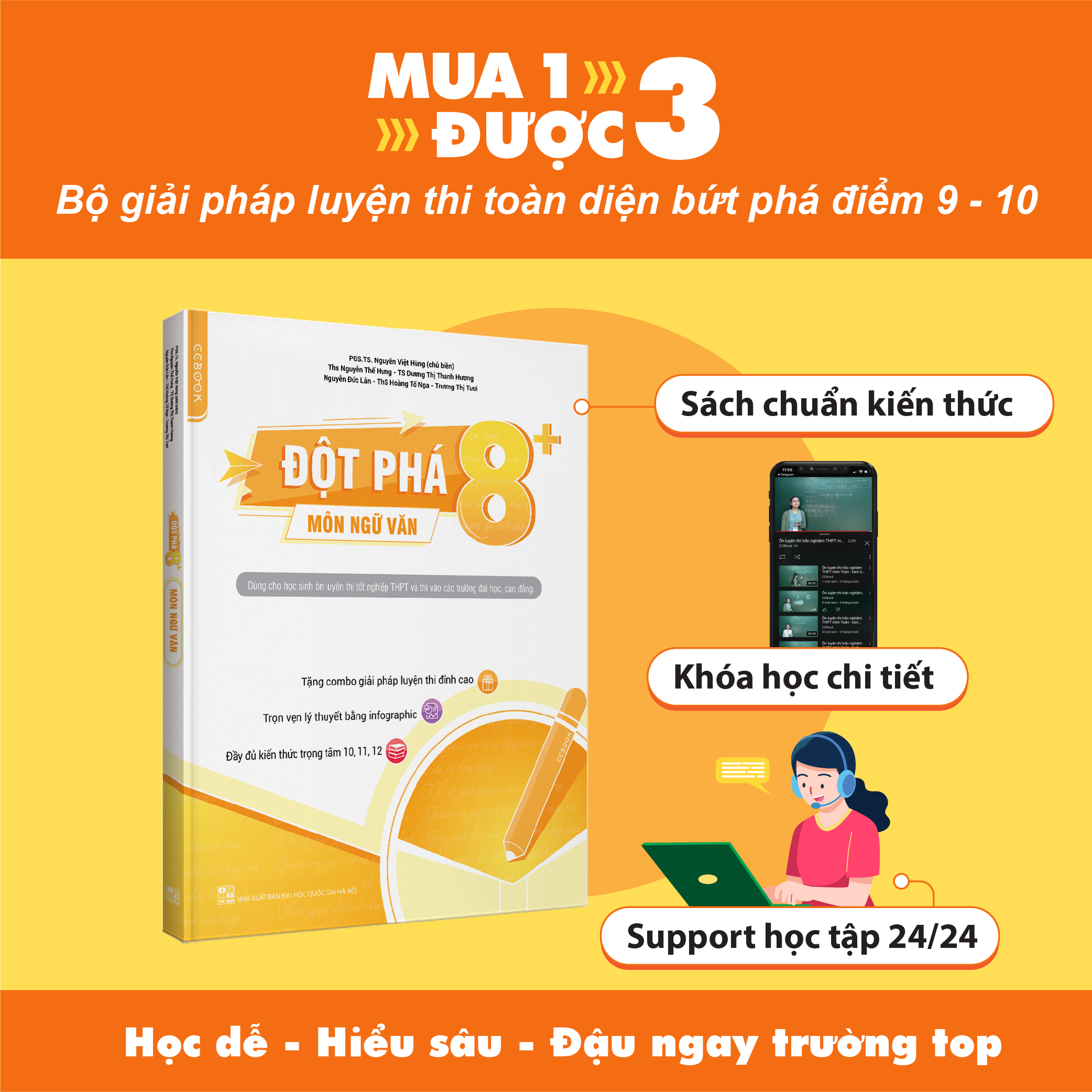 Đột phá 8+ môn Ngữ văn (phiên bản mới) - Chính hãng CCbook