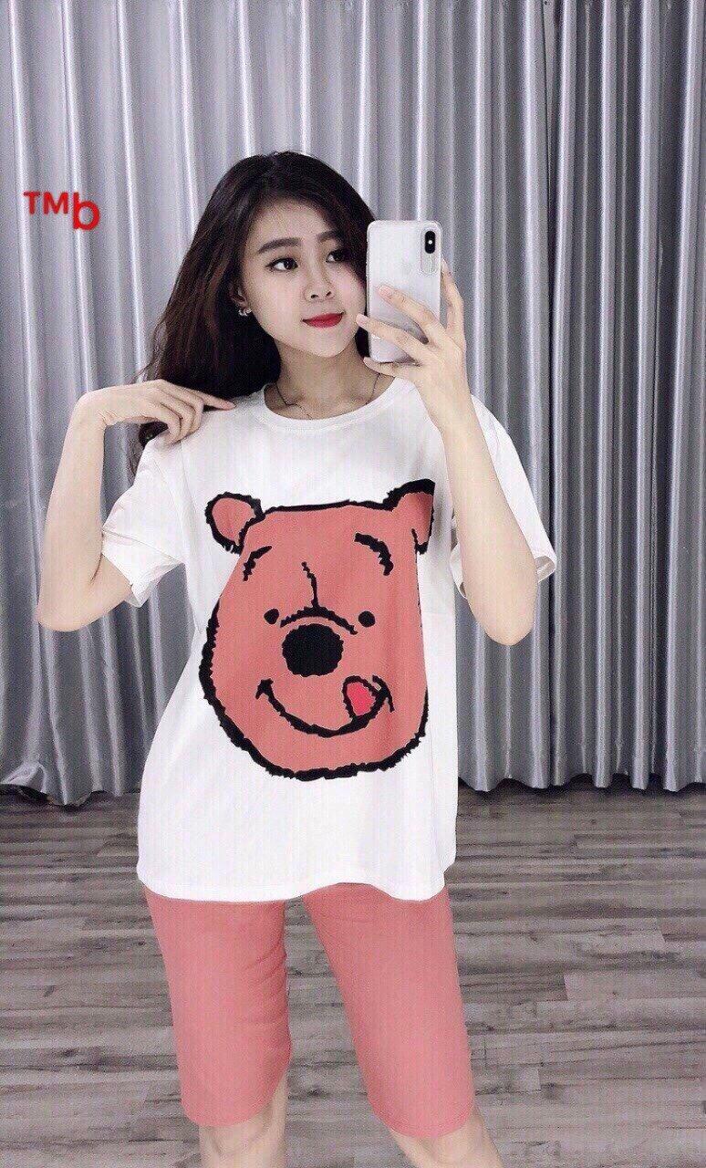 Sét Bộ Ngố In Hình Gấu Pu Xinh Xinh TTS331
