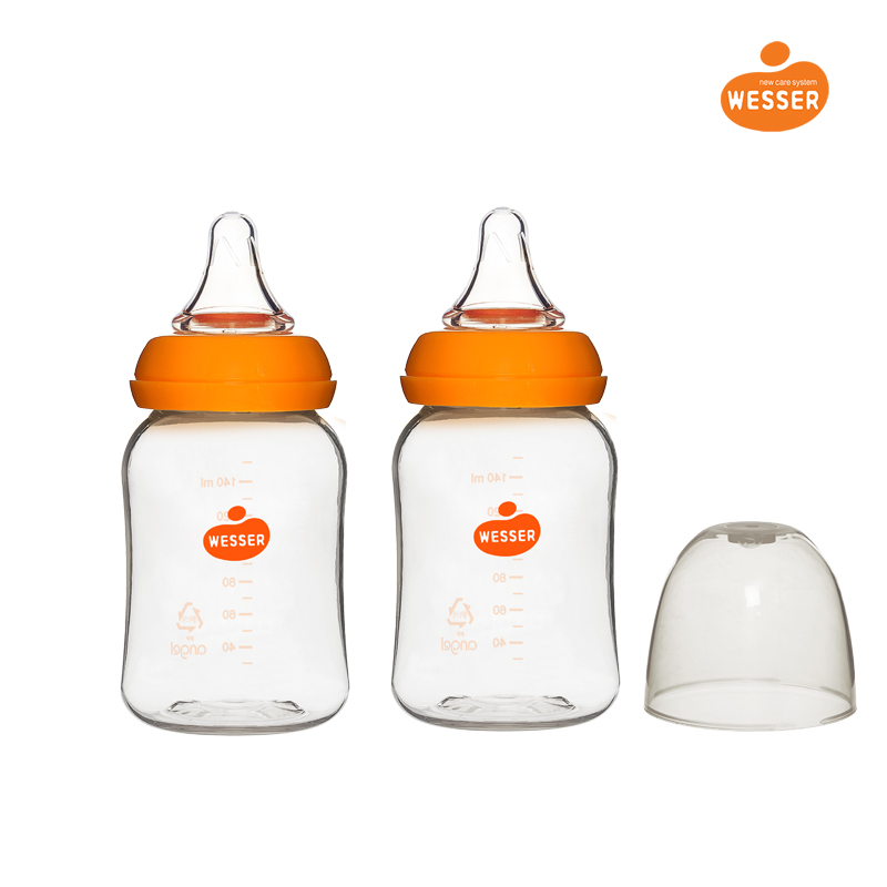 Bộ 2 Bình sữa Wesser PP (cổ hẹp) 140ml