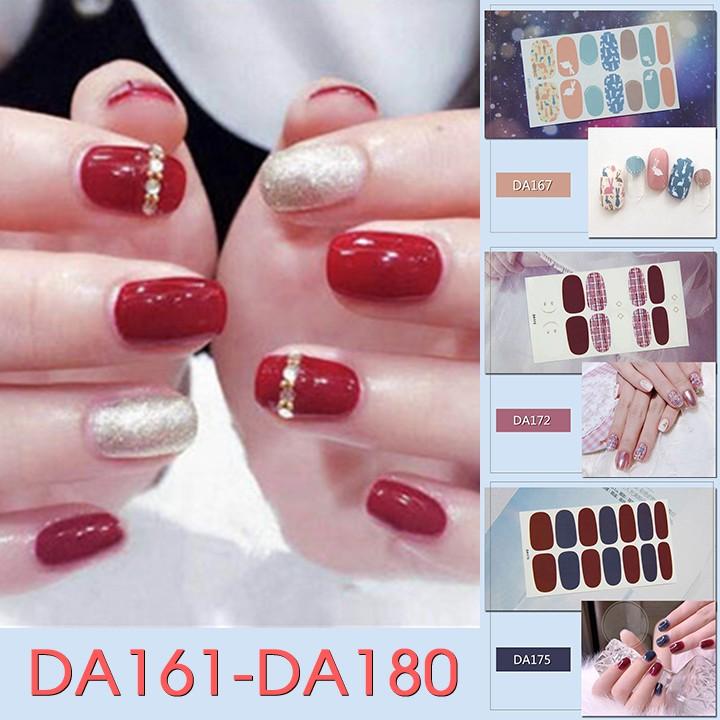 Tấm sticker đẹp mắt dùng dán trang trí móng tay mã DA161 - DA180