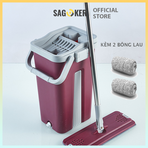 Bộ lau nhà, cây lau nhà, chổi lau nhà thông minh tự vắt SAGOKER, mã BLNRE