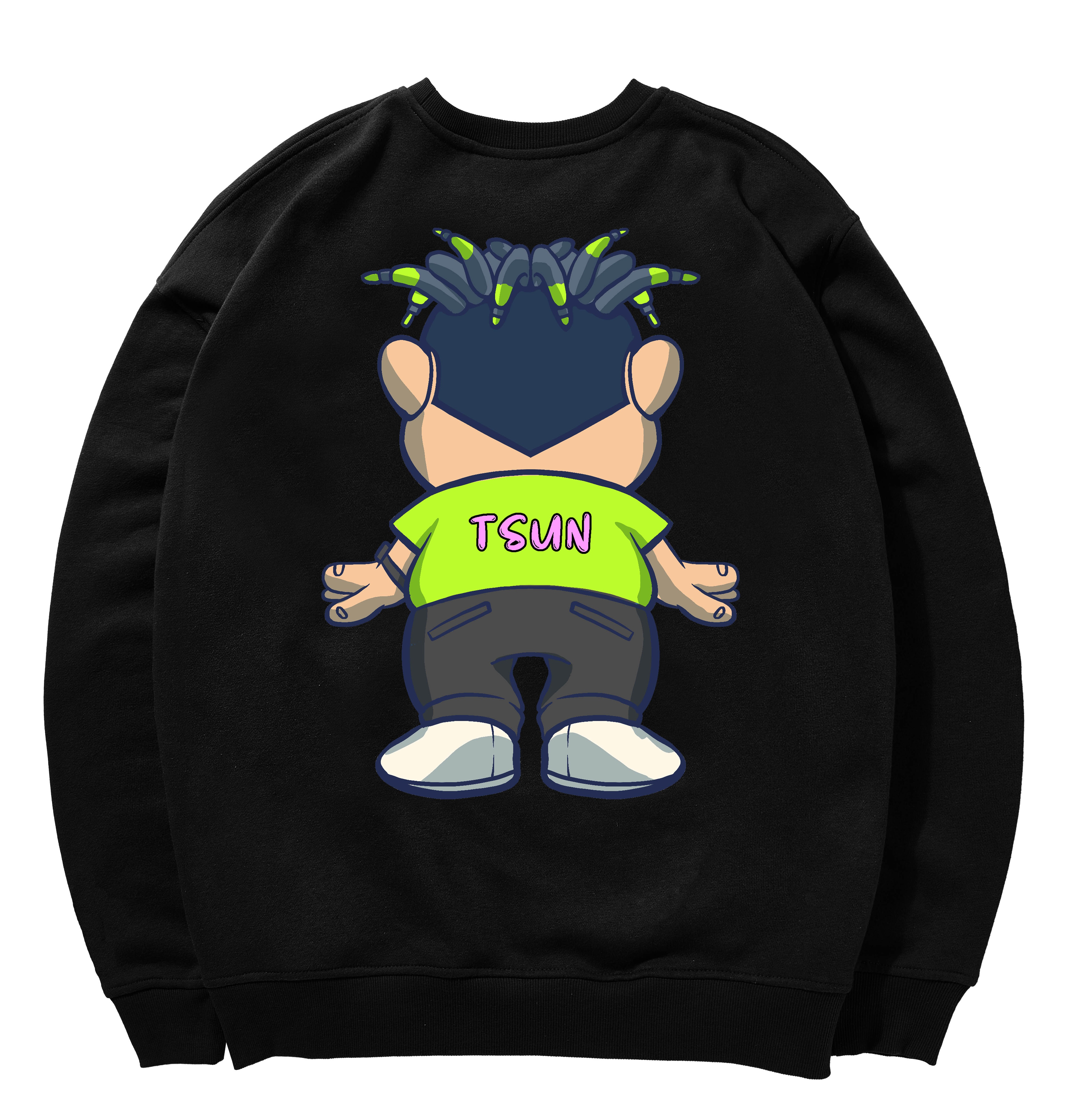 Áo Sweater TSUN Mascot - Black - Unisex