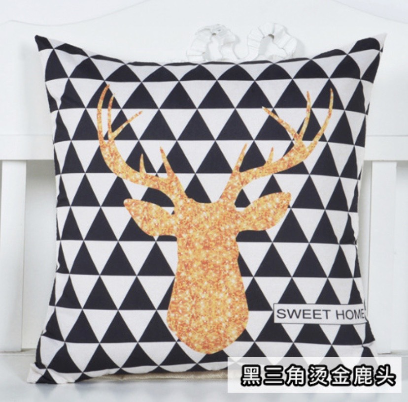 [HCM][ CHỈ VỎ ] VỎ Gối tựa lưng gối sofa VẢI COTTON HỌA TIẾT ĐEN VÀNG SBK084