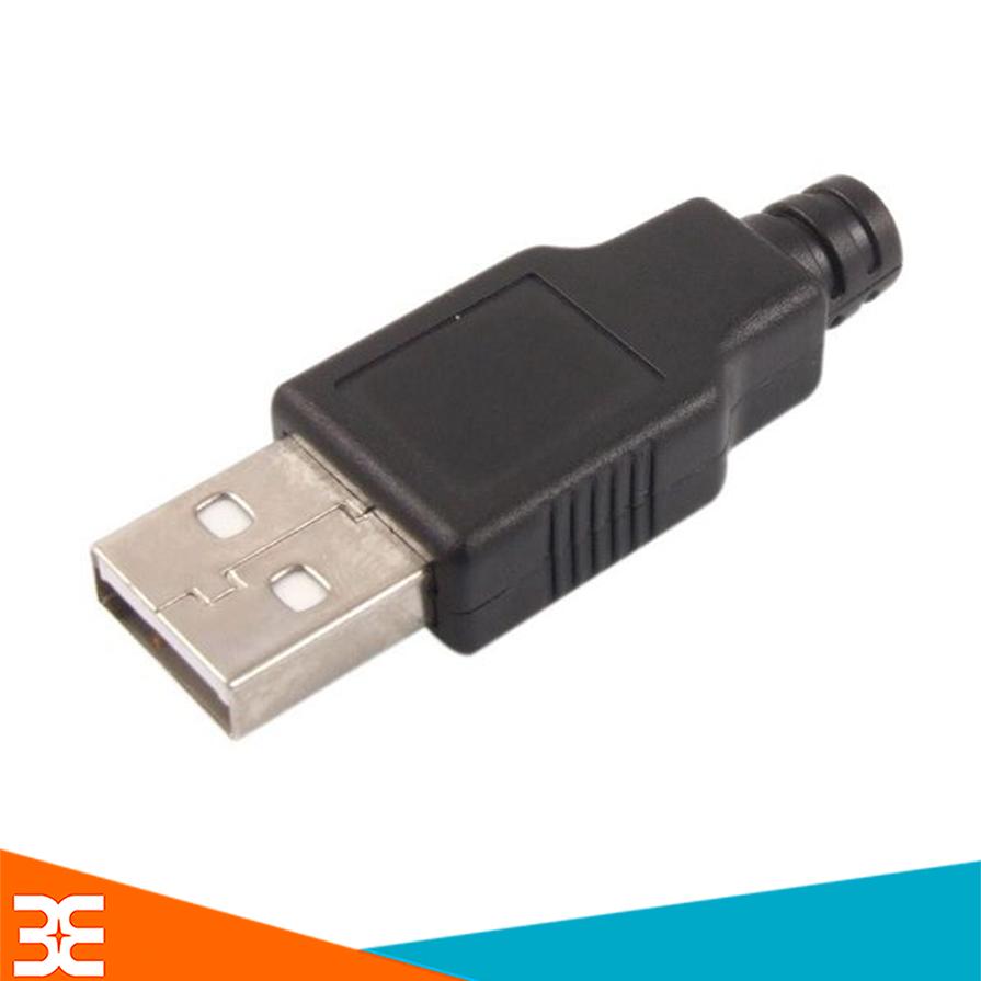 Bộ 5 Đầu Jack Cổng USB A Đực 4P + Vỏ