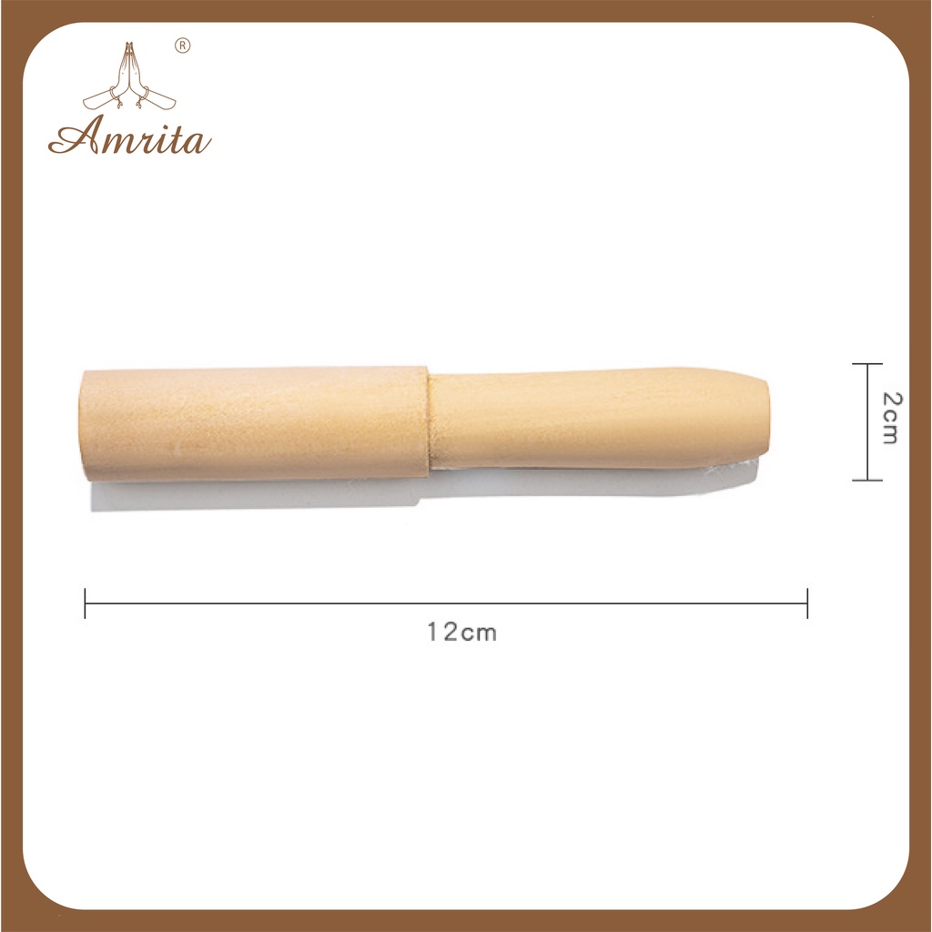 Dùi chuông xoay Nepal - Dùi gỗ bọc da cao cấp - singing bowl - Chùi gỗ đánh chuông xoay - mõ gỗ tụng kinh - Amrita.vn