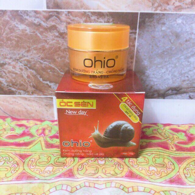 Kem dưỡng trắng - Chống nắng - Bảo vệ da OHIO ốc sên New Day (15g)