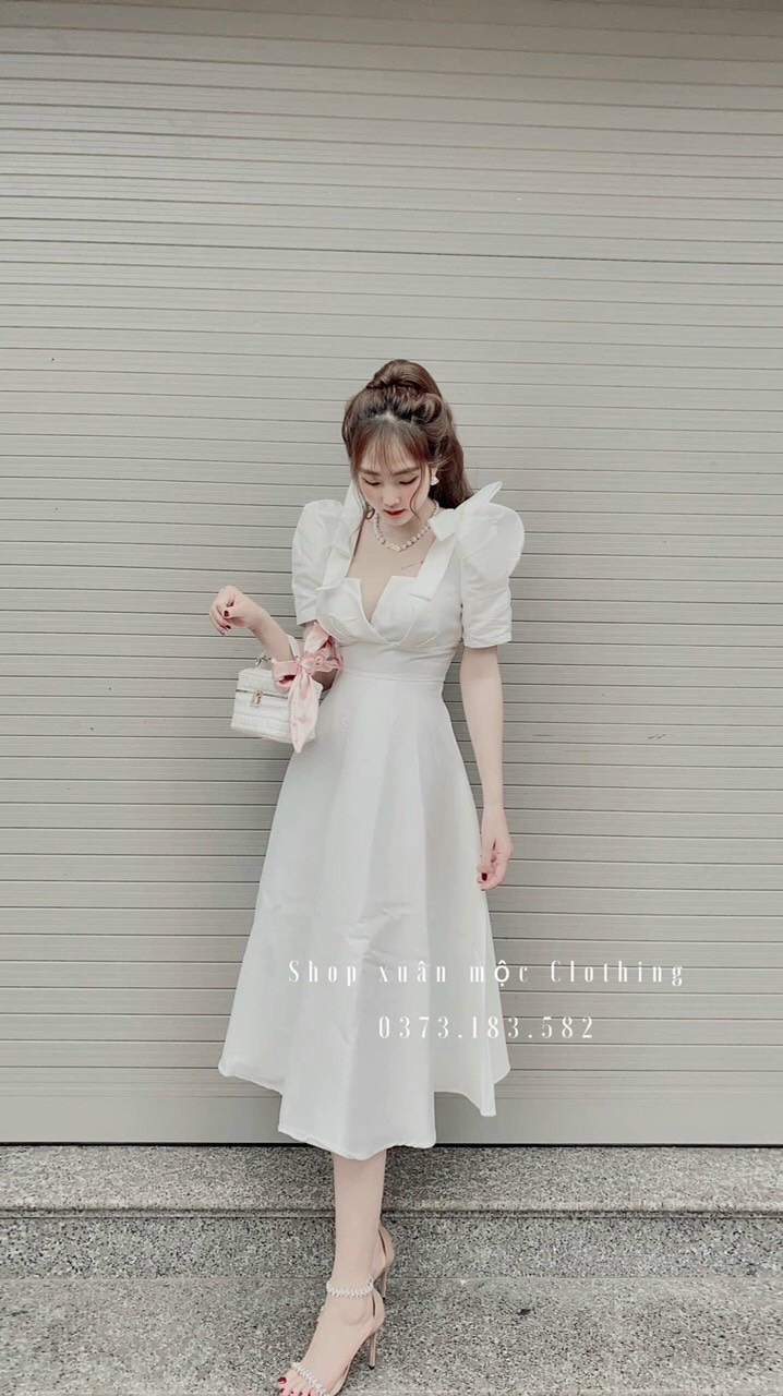 Đầm dài tay phồng bigsize 60-90kg có size