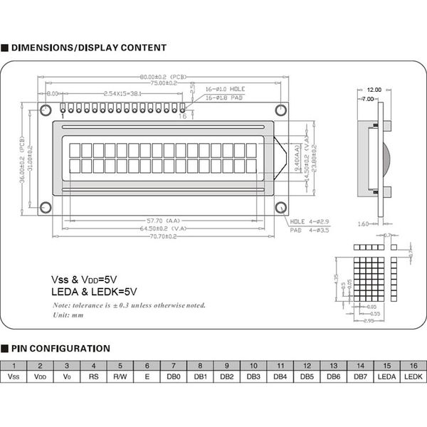 Màn Hình LCD 16*02 1602 Vàng