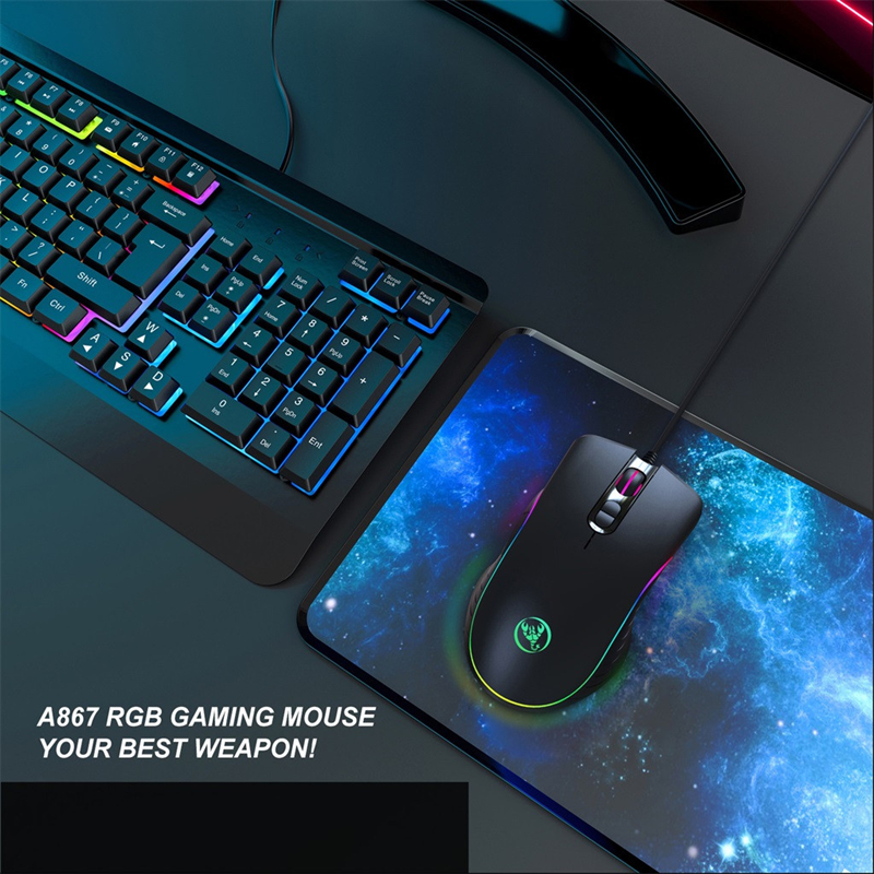 Chuột game thủ Gaming Black LED RGB - Siêu Bền
