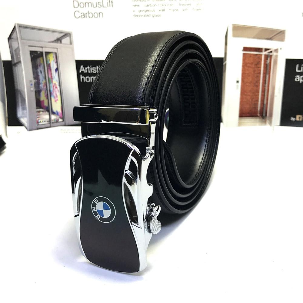 Thắt lưng/ dây nịt nam logo xe hơi BMW khóa tự động có hộp đựng theo kèm