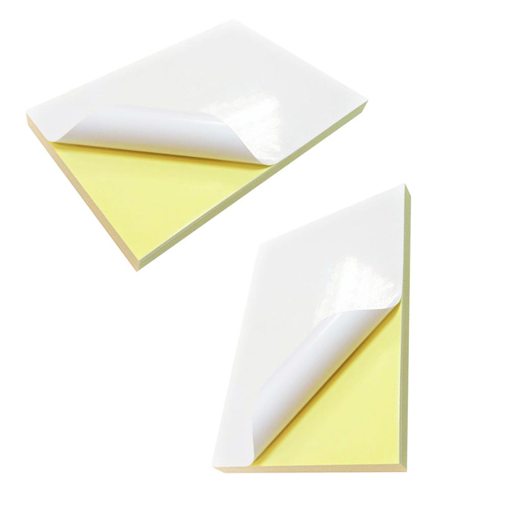 Giấy decal A4 đế vàng - Xấp 100 tờ