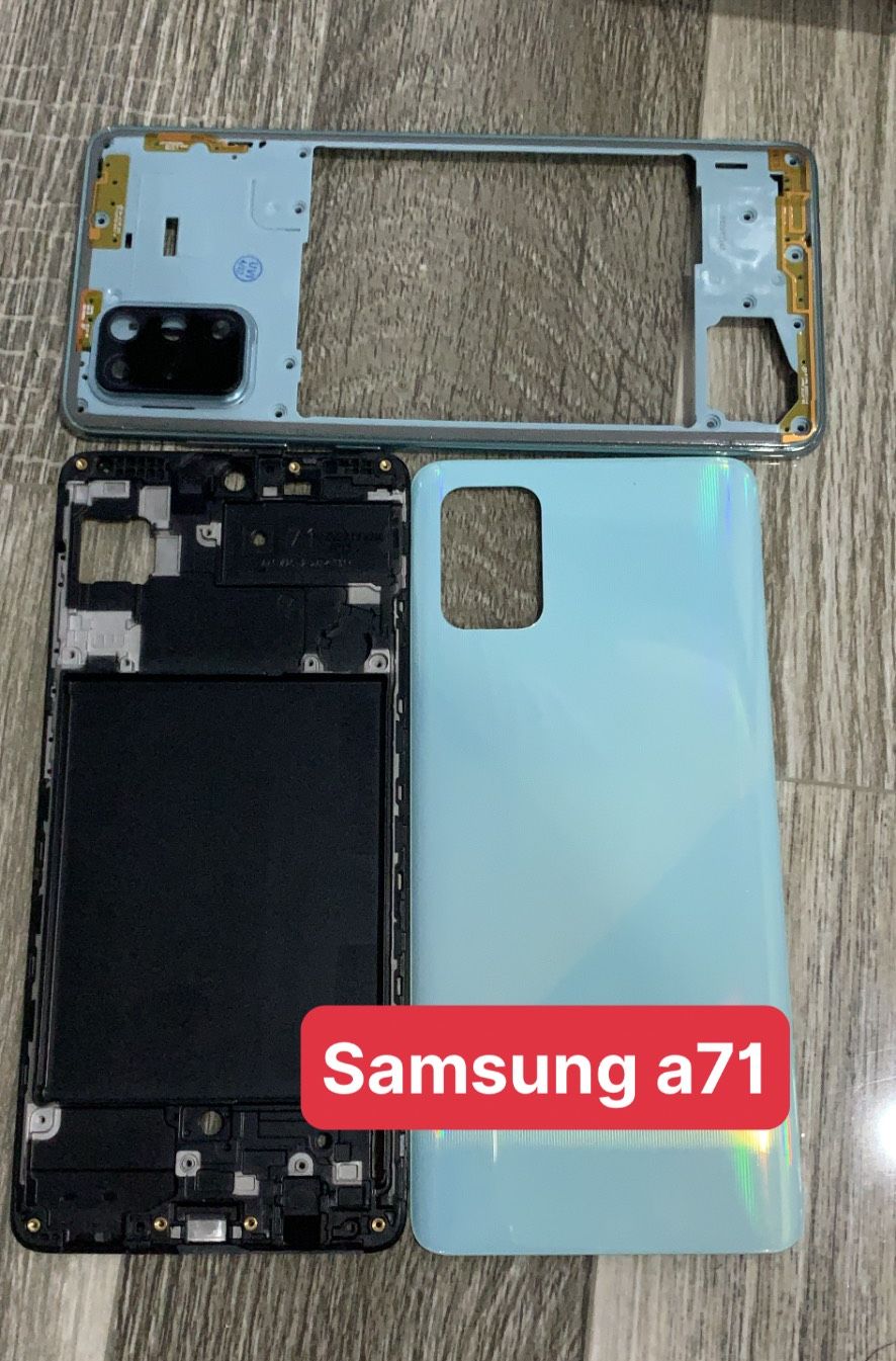 bộ vỏ samsung A71 ZIN ( bao gồm có cả khe sim)