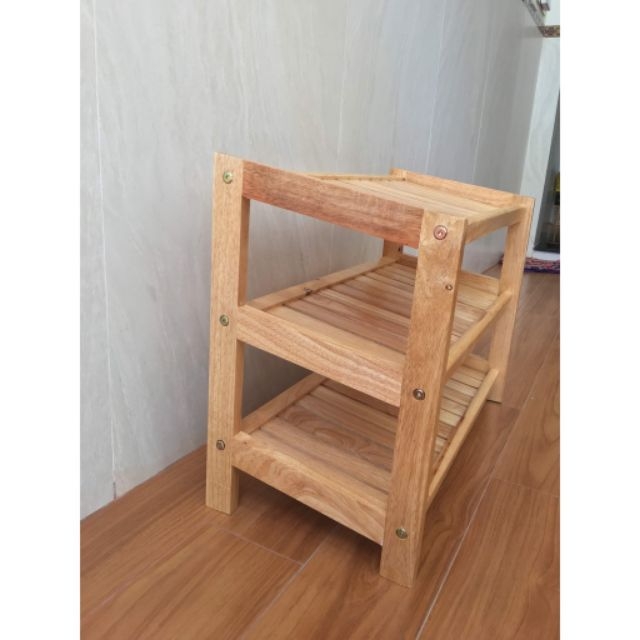 [HCM]Kệ dép gỗ 45cm - 3 tầng