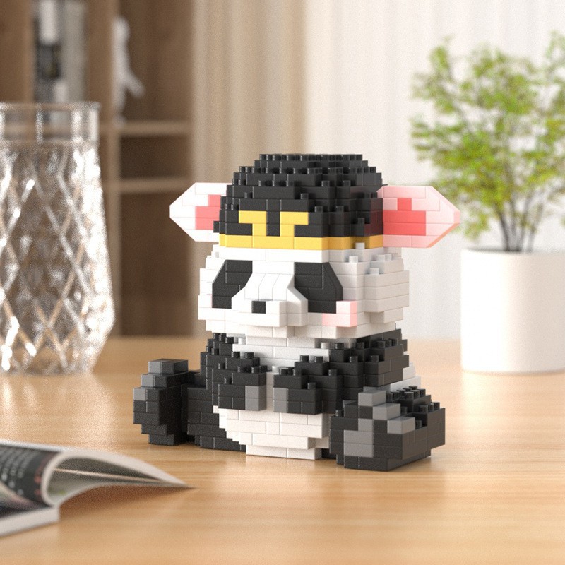 Bộ lắp ráp gấu trúc chính hãng play blocks / lego panda mẫu mới / gấu trúc hoa hoa - quà tặng bạn bè, trang trí bàn học, decor bàn làm việc