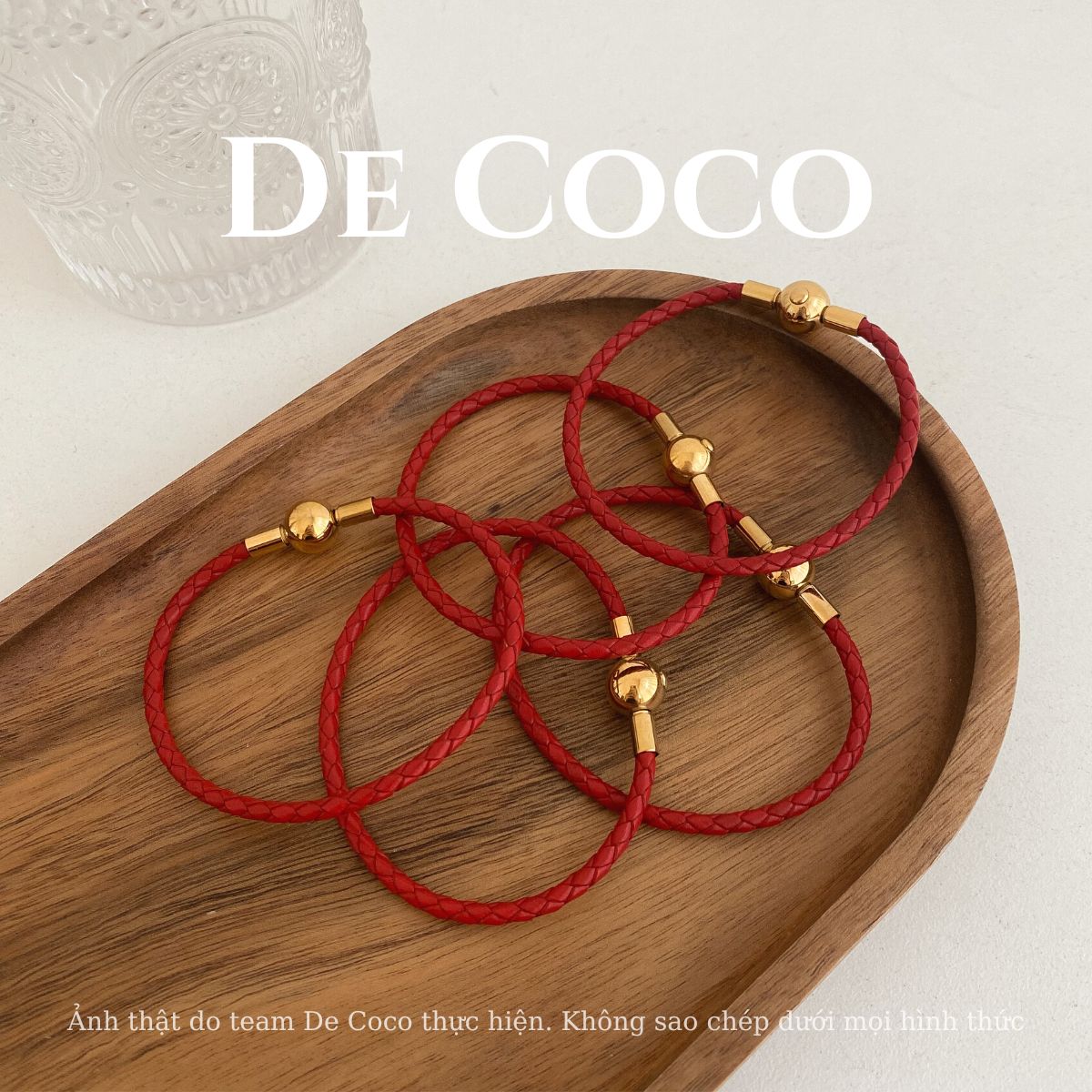 [KHÔNG ĐEN GỈ] Vòng tay màu đỏ may mắn Như Ý De Coco