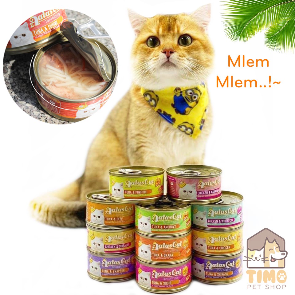 Pate cho mèo Aatas (Lon 80g) - Siêu Ngon Nhiều Hương Vị