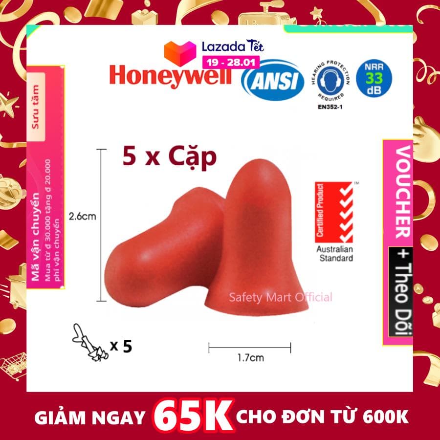 Nút tai chống ồn Max1 Honeywel cao cấp - Hàng Chính Hãng