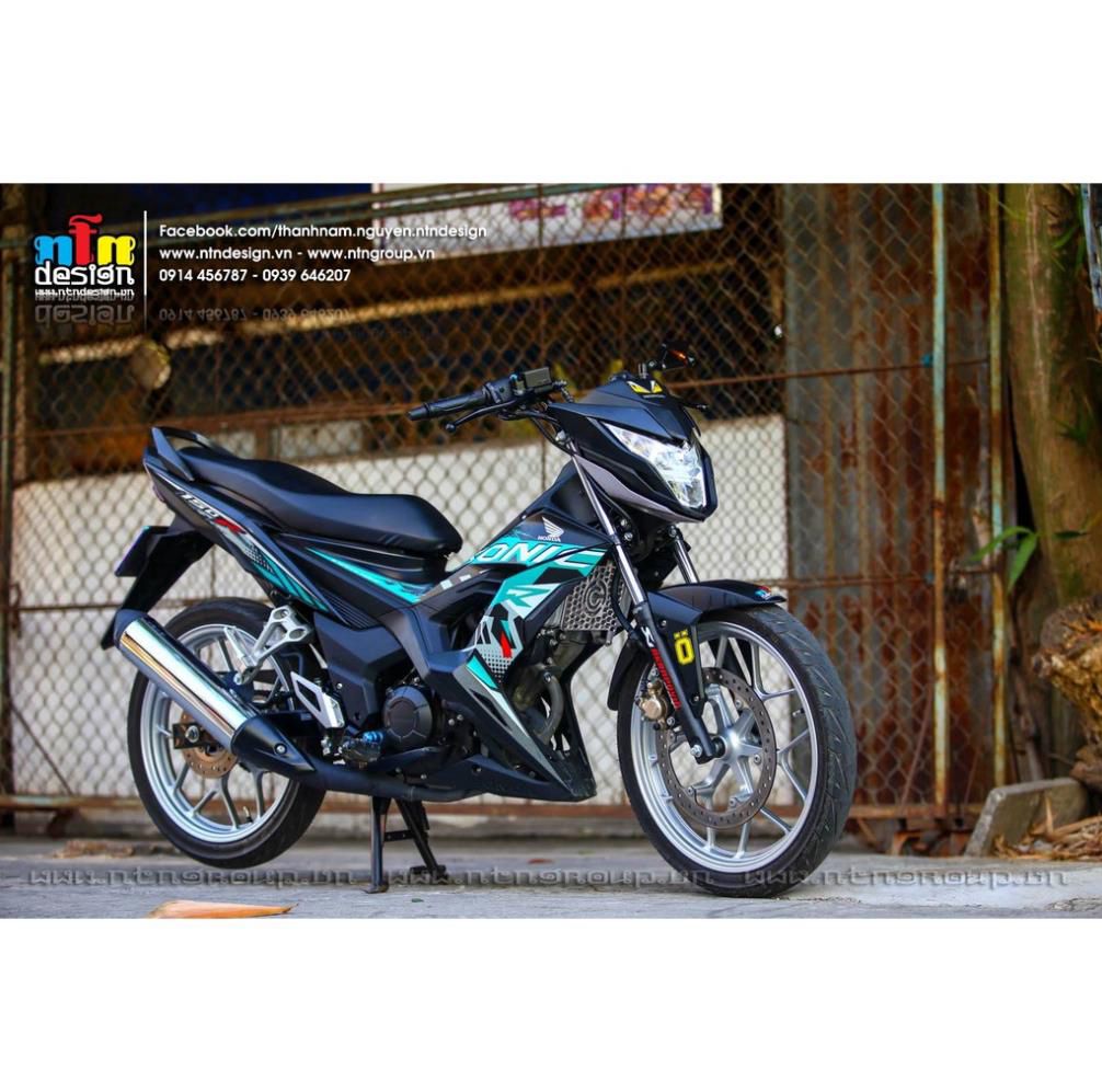 Tem Rời Dán Xe Sonic Mẫu Zin Đen Xanh