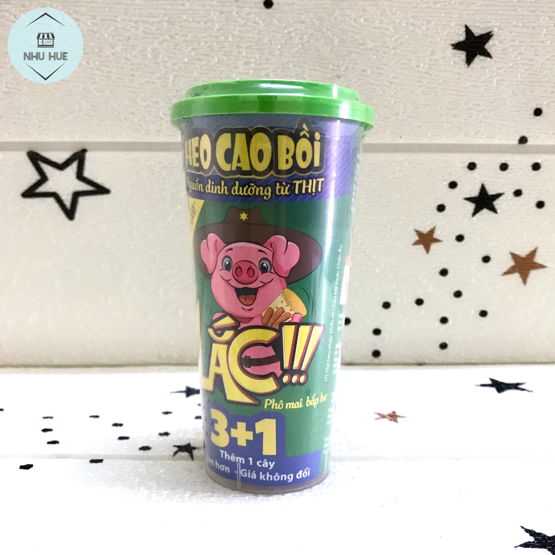 Xúc xích lắc Heo Cao Bồi (5 hộp x 4 cây x 16g)