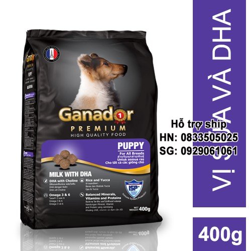 Hanpet - HP- (5 loại) Gói 400gr GANADOR Thức ăn chó dạng hạt cao cấp - thức ăn khô cho chó giá rẻ