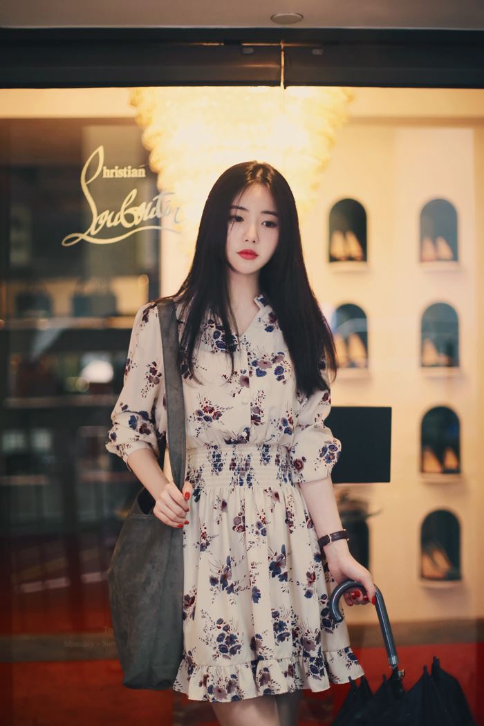 Đầm voan hoa  dễ thương A05