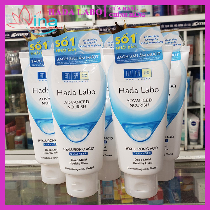Kem Rửa Mặt Hada Labo Dưỡng Ẩm Tối Ưu Cho Mọi Loại Da Advanced Nourish Hyaluron Cleanser 80g