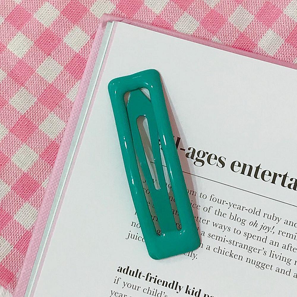 [Hoàn tiền 6%]Combo 2 Kẹp tóc vuông màu trơn phong cách Hàn Quốc cho nữ