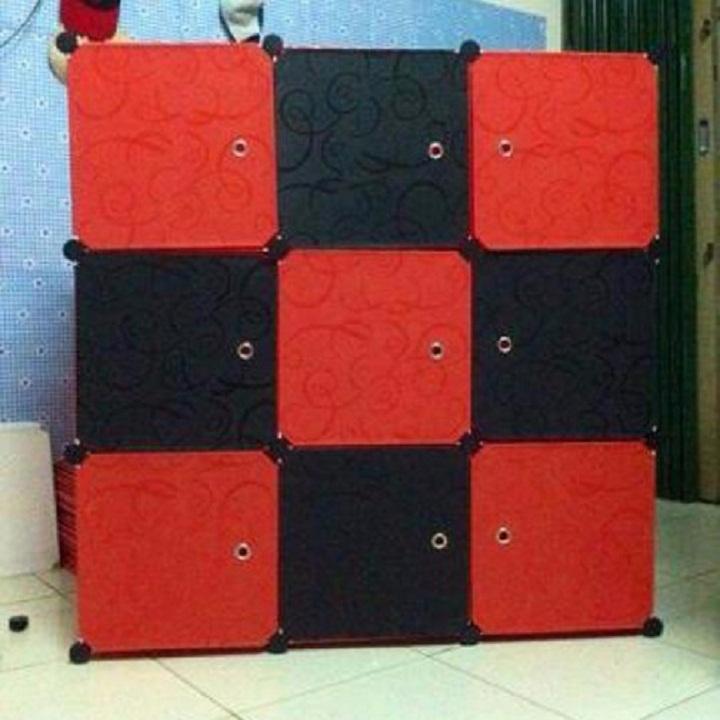 [HCM]Tủ - Tủ nhựa ghép - Tủ đựng quần áo – 9 ô