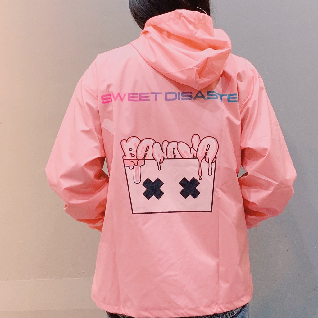 Áo khoác dù BANAWA Jacket Wet  [ Đen - Trắng - Hồng - Tím ]