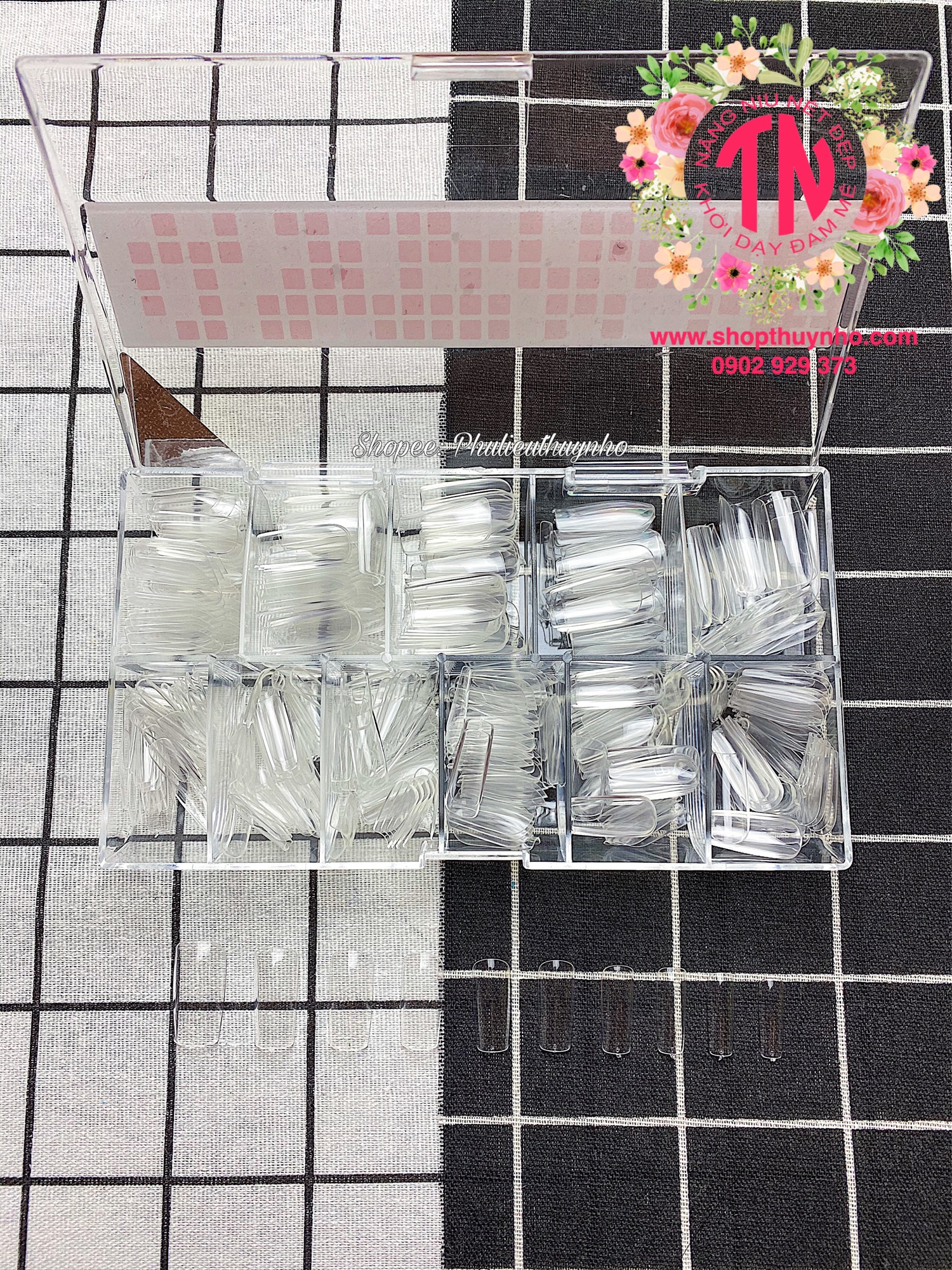 [HCM]Móng úp form vuông phôm vuông HSM - 500 móng