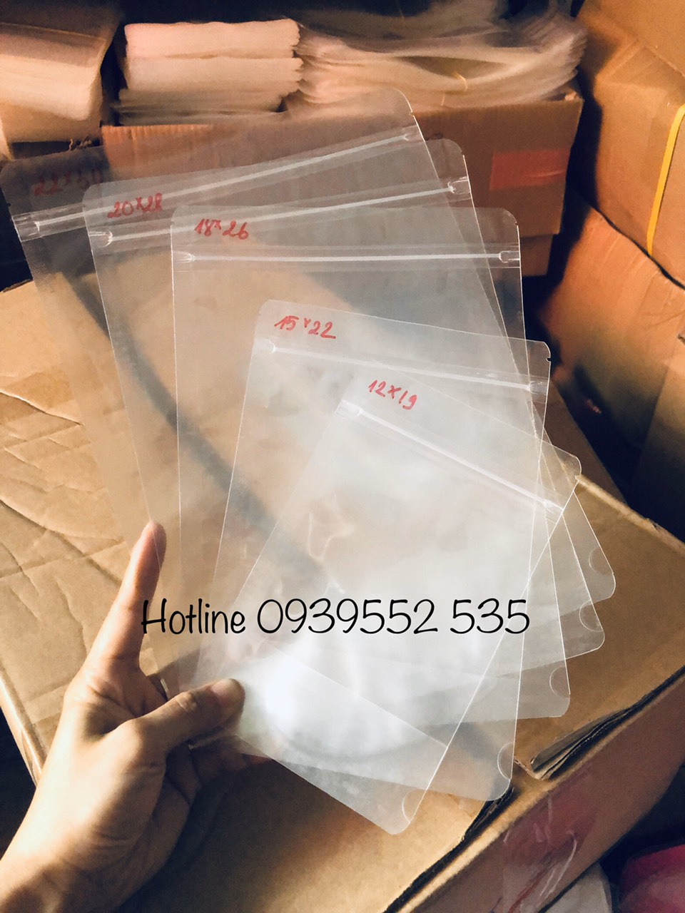 [1Kg/Size] Túi zipper 2 mặt trong suốt/nhiều size
