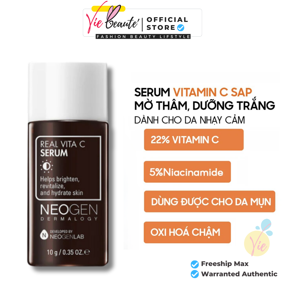 Serum vitamin c neogen 22% sap mờ thâm dưỡng trắng da neogen dermalogy 10ml