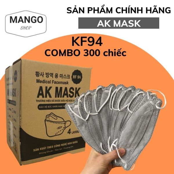 [DEAL CHỚP NHOÁNG] Thùng 300 chiếc khẩu trang 4d KF94 mask kháng khuẩn 4 lớp chính hãng Shop Mango giao hàng toàn quốc giá rẻ chất lượng, có combo 100 hoặc 200 chiếc