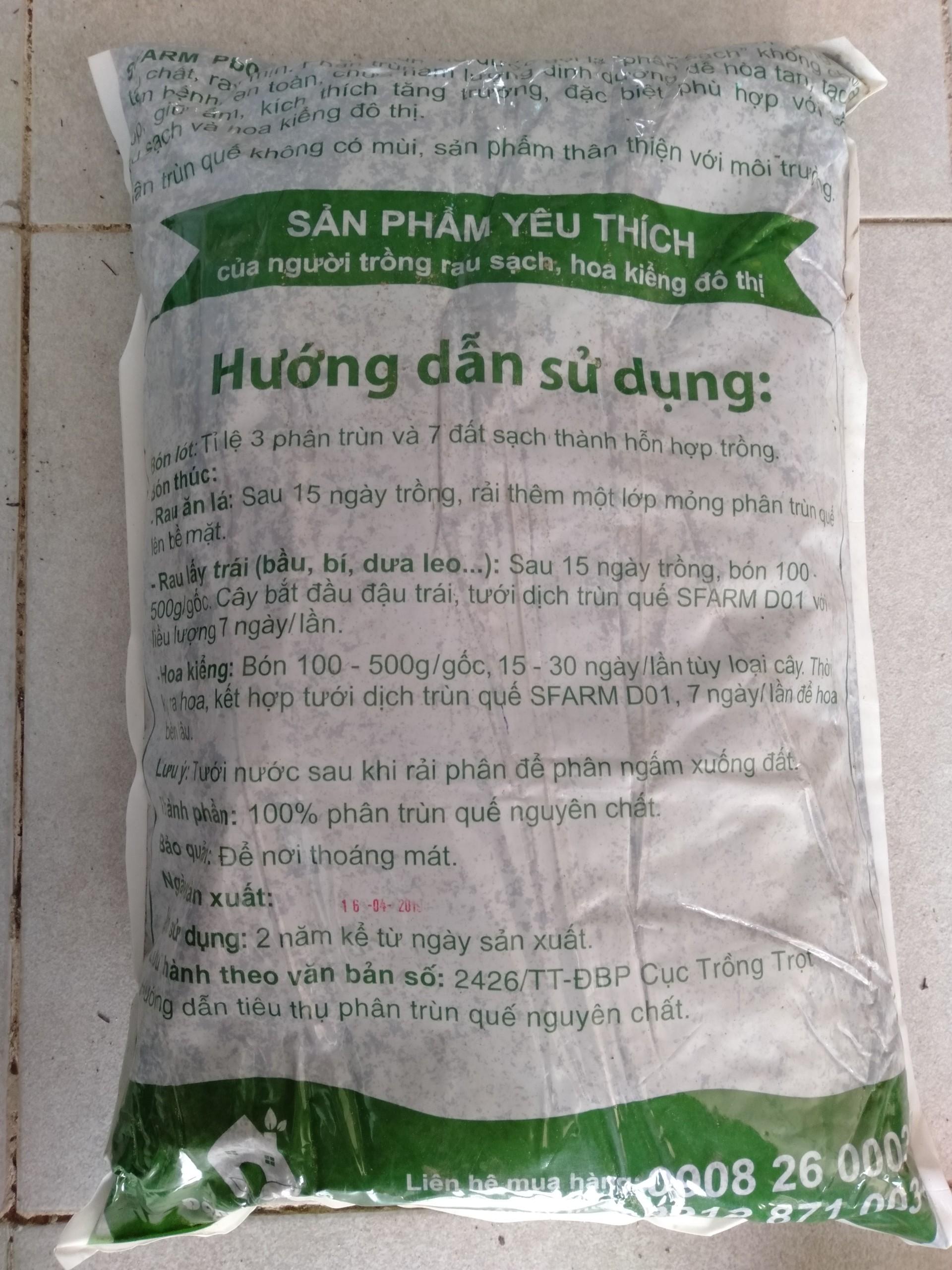 phân trùn quế đặng gia trang túi 5kg