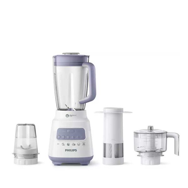 Máy xay philips 700w hr2223/00 - cối sinh tố 1.5l có lưới lọc; cối xay khô 0.5l; cối xay ướt 1l; 5 tốc độ; xay nhồi