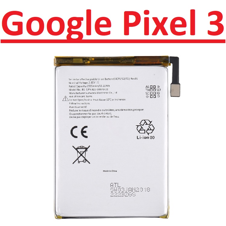 Genuine battery Google Pixel 3 code g013193 battery replacement parts