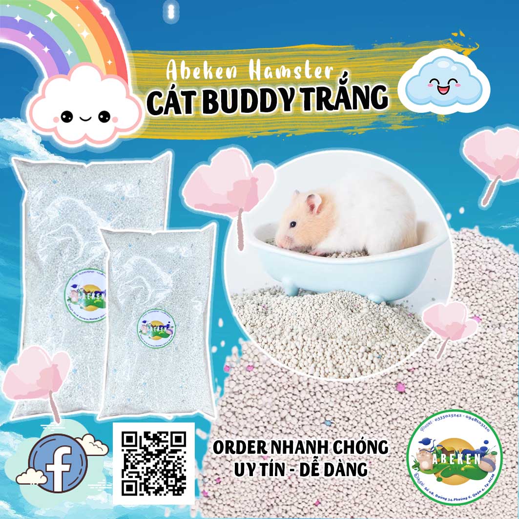 ✨FREESHIP✨ Buddy trắng lót chuồng Hamster 1kg