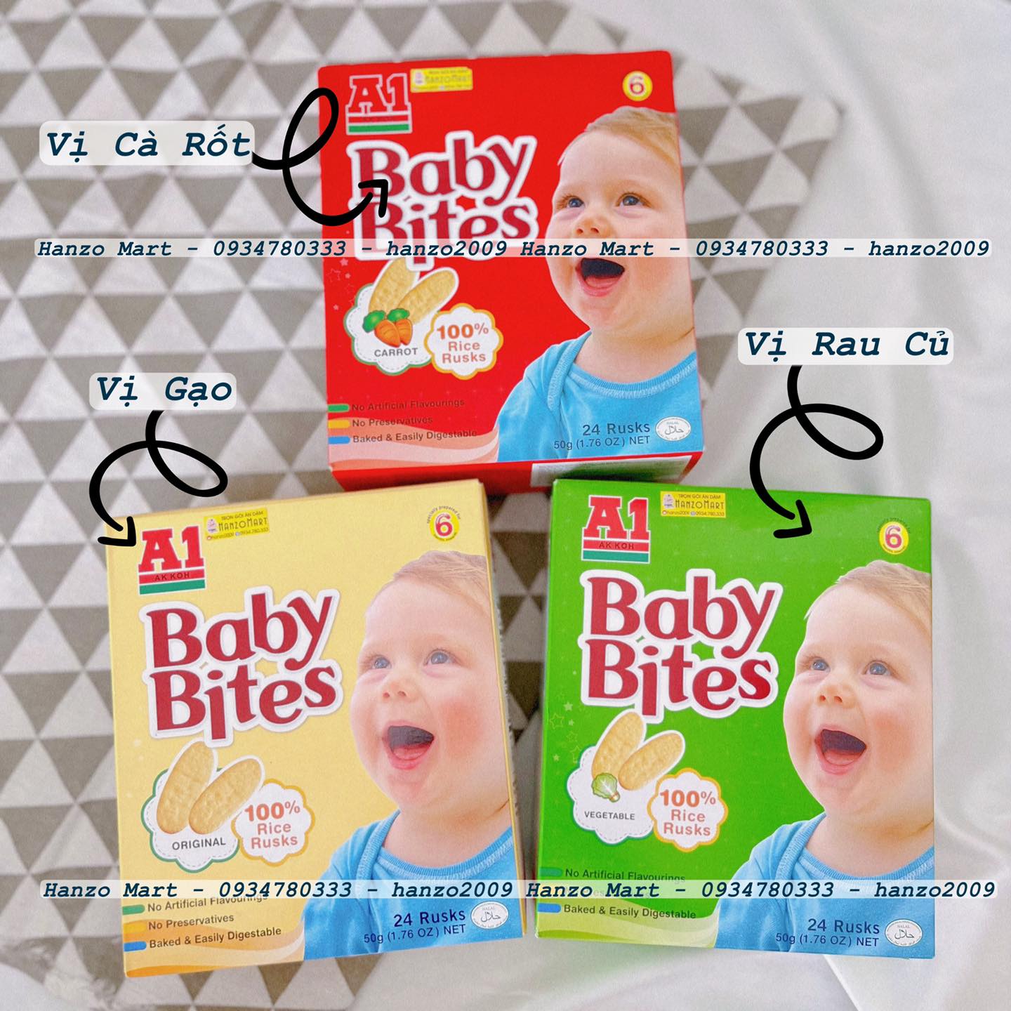 [6M+] Bánh Gạo Ăn Dặm Baby Bites