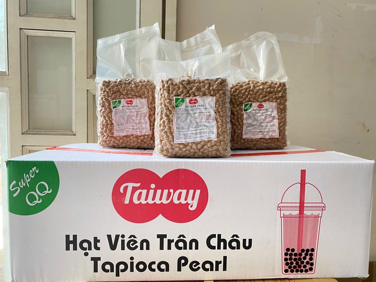 [SALE DATE THÁNG 3] Trân châu đen 2kg hiệu TAIWAY [hạt dai chuẩn vị Đài Loan]