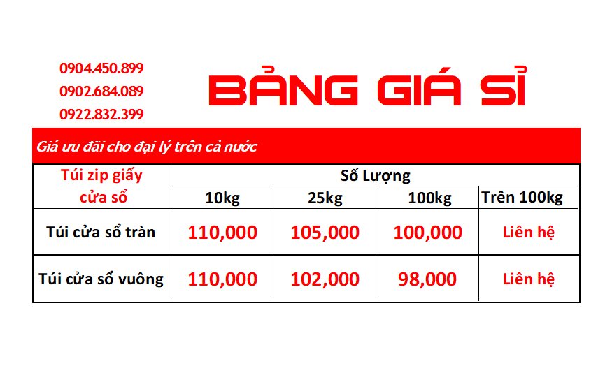 [1kg] Túi Zip Cửa Sổ Đáy Đứng Giấy Kraft