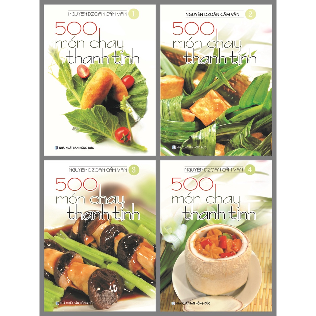 Sách - bộ 500 món chay thanh tịnh từ tập 1 đến tập 4