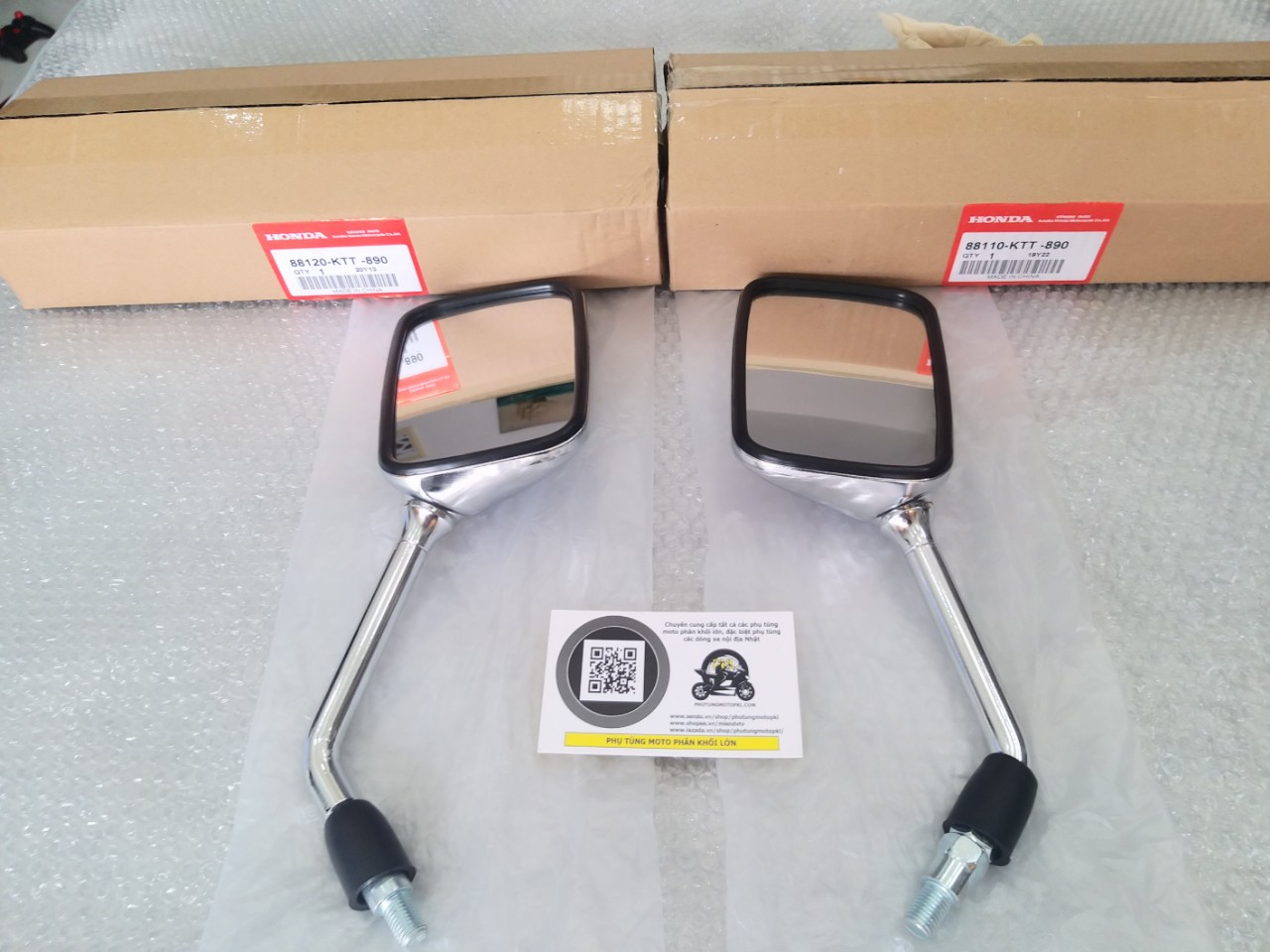 Kính hậu (gương chiếu hậu)  Chính hãng Honda vuông cho tất cả các dòng xe Honda, Yamaha, Suzuki ... Mẫu 3