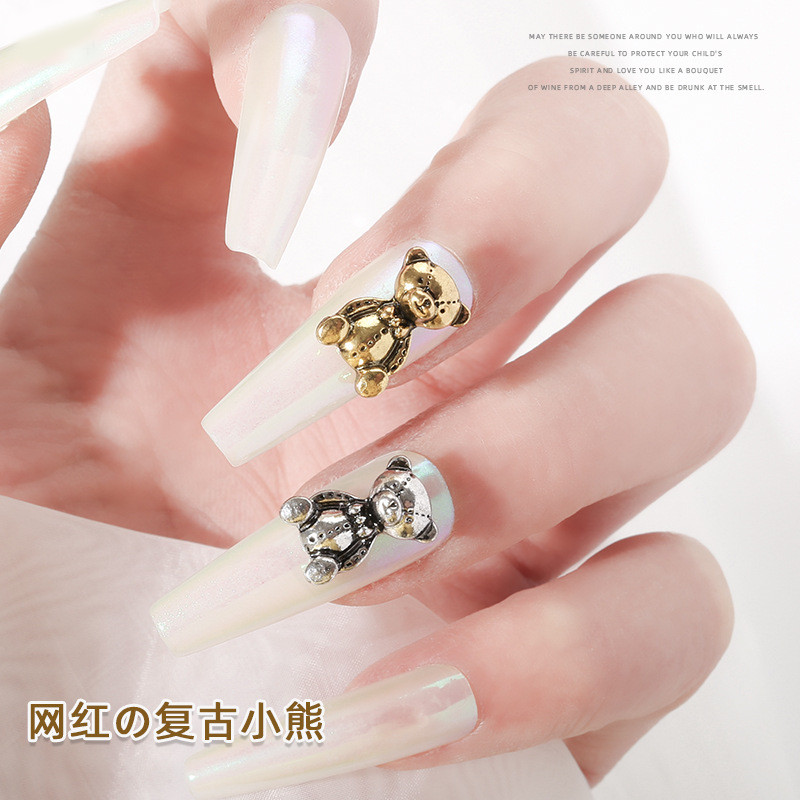 Set 4 Charm gấu đính móng mỗi màu 2 con - ST206