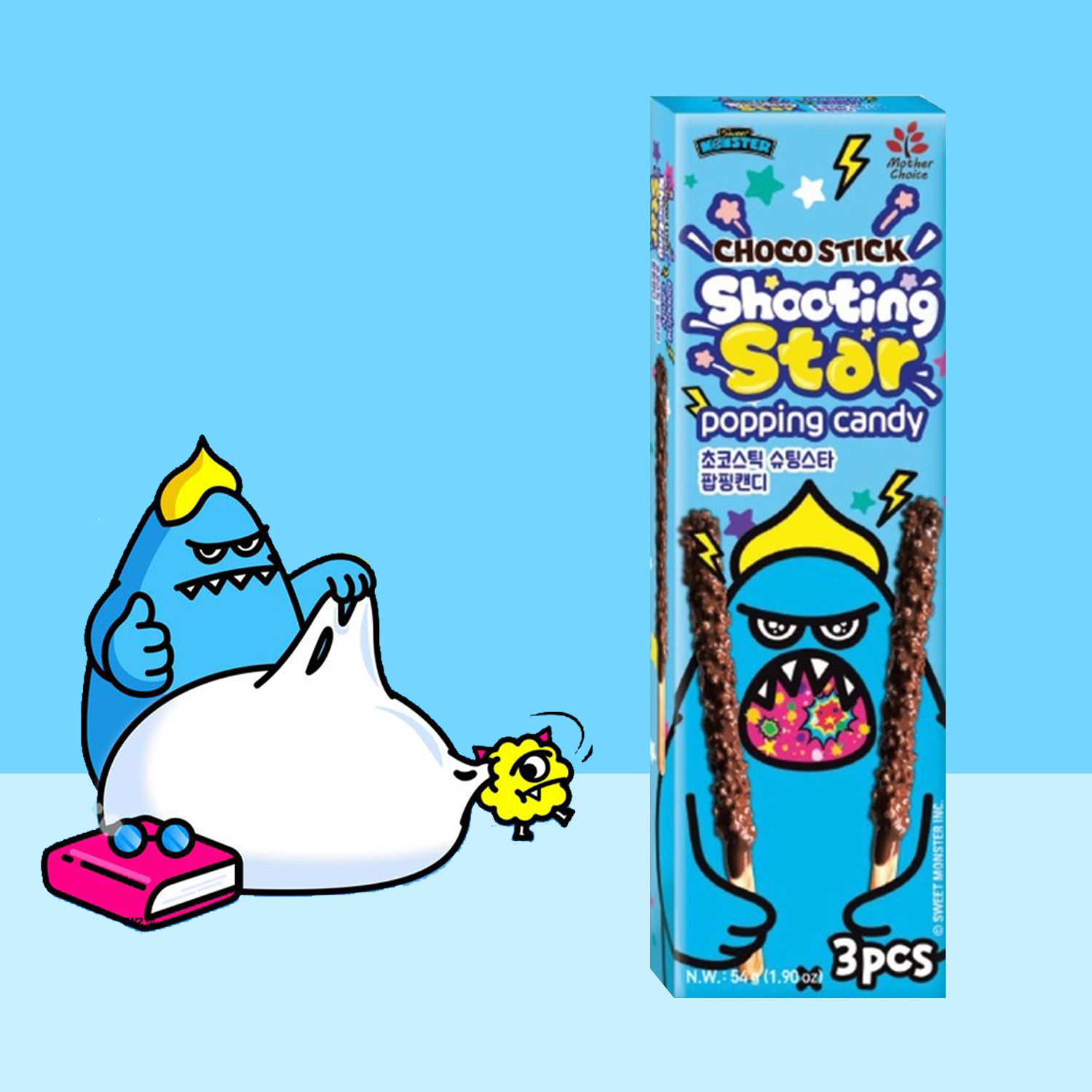 Bánh Que Hàn Quốc Choco Stick Shooting Star Popping Candy